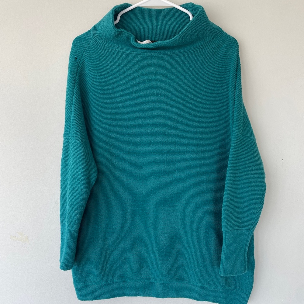 Free People “Ottoman Slouchy Tunic” (Electric Teal)